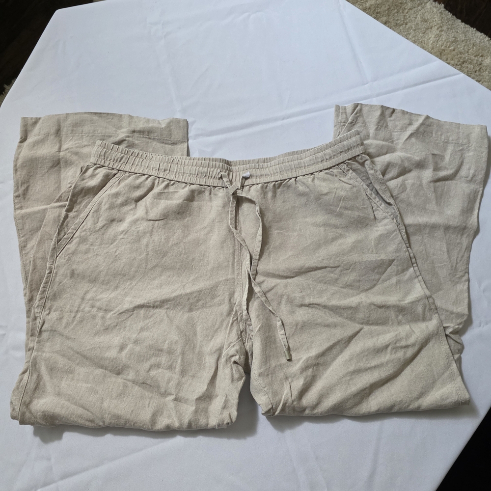 Tommy Bahama Tan Ankle Cropped Pants with Timeless Appeal